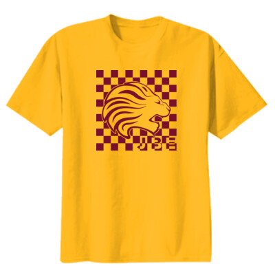 Youth JBE Checkered Gold Cotton T-shirt Thumbnail