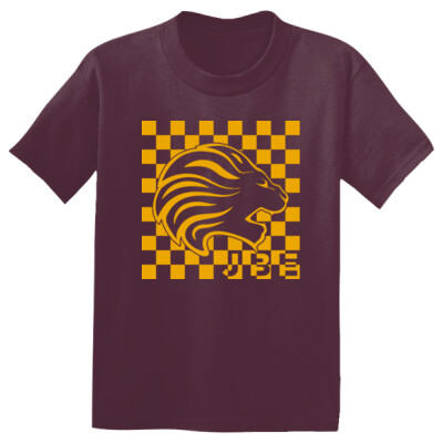 Youth JBE Checkered Black or Maroon Dri-Fit Tee Thumbnail