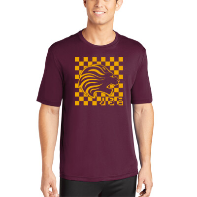 Adult JBE Checkered Black or Maroon Dri-Fit Tee Thumbnail