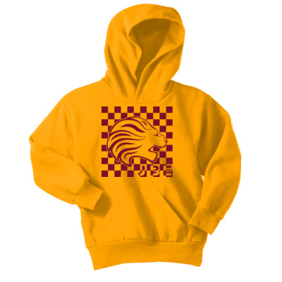Youth JBE Checkered Gold Pullover Hooded Sweatshirt Thumbnail