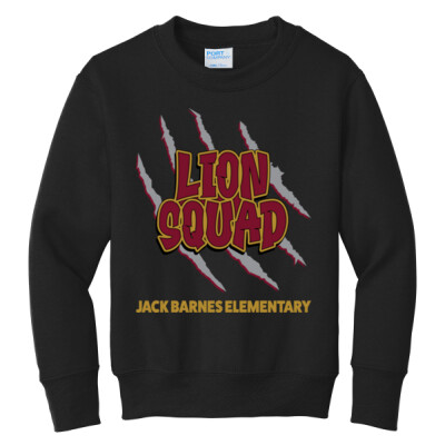 Youth Lion Squad Black Crewneck Sweatshirt Thumbnail