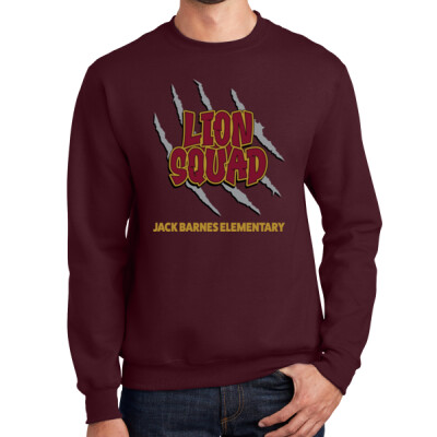 Adult Lion Squad Maroon Crewneck Sweatshirt Thumbnail