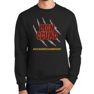Adult Lion Squad Black Crewneck Sweastshirt  Thumbnail