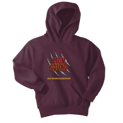 Youth Lion Squad Maroon Pullover Hooded Sweatshirt Thumbnail