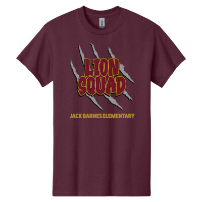 Adult Lion Squad Maroon Cotton T-shirt Thumbnail