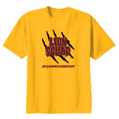 Youth Lion Squad Gold Cotton T-shirt Thumbnail