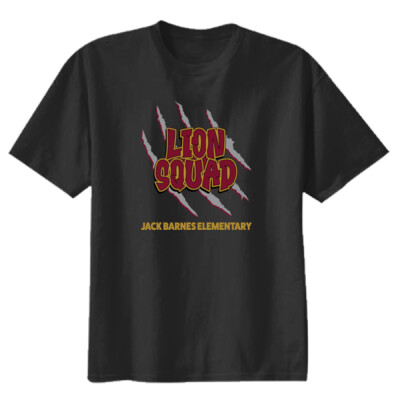 Youth Lion Squad Black Cotton T-shirt Thumbnail