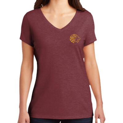 Women's Lion Head Triblend V-Neck T-shirt Thumbnail