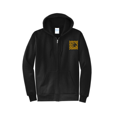 Adult JBE Checkered Full Zip Hooded Sweatshirt Thumbnail