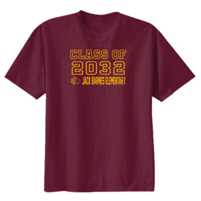 Youth 6th Grade Black or Maroon Cotton Tee-2 Thumbnail